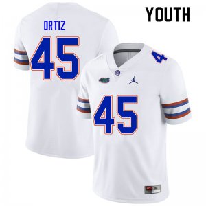 Youth Florida Gators #45 Marco Ortiz NCAA Nike White Authentic Stitched College Football Jersey HJV6262KR